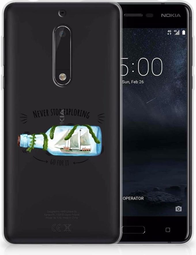 Nokia 5 Telefoonhoesje met Naam Boho Bottle