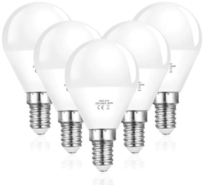 E14 LED-lamp 6W G45 Golfbal Warm Wit 6500K - 5 stuks