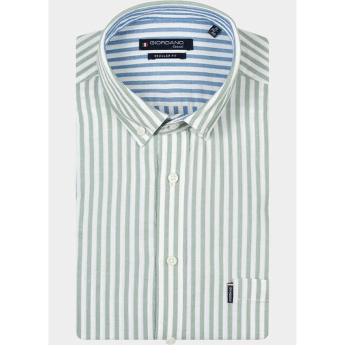 Giordano Overhemd heren Groen Dino Long Sleeve Button Down 617130/72