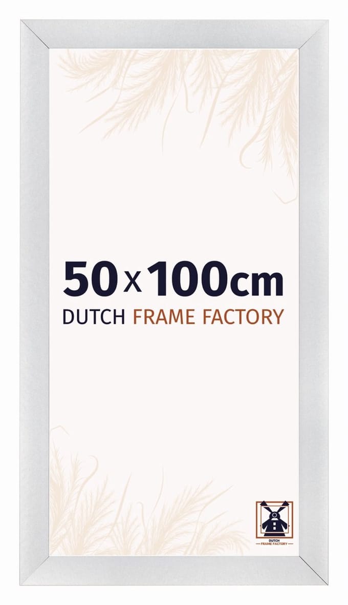 Fotolijst 50x100 cm - MDF - Zilver Mat - Praag