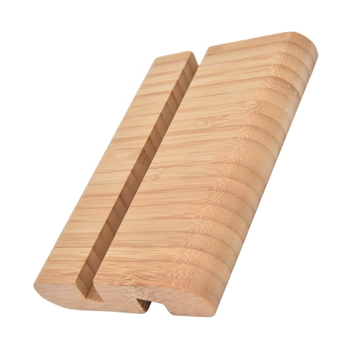 Support de téléphone portable Support de téléphone portable Support de bureau en bambou pour tablette pour chambre beige
