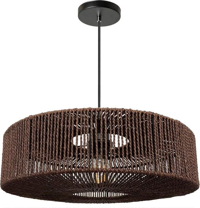 Toolight App1295-1Cp Hanglamp Bruin 40X40X12,5Cm