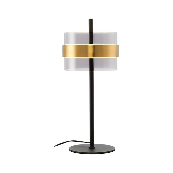 Brilliant LED tafellamp Inside, messingkleurig/rookgrijs, hoogte 49 cm