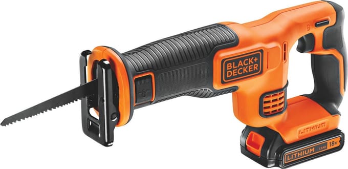 BLACK+DECKER 18V reciprozaag - 1x2.5Ah, 1A lader - BDCR18E1-QW