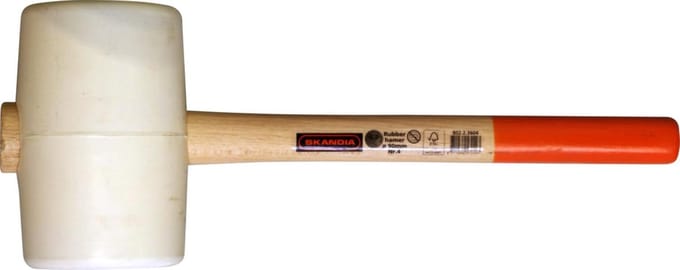 Skandia Rubberhamer wit gr.4 met steel