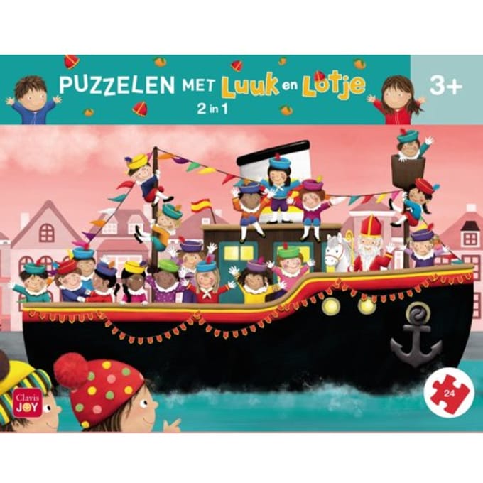 Puzzelen Met Luuk En Lotje. 2-In-1-Puzzel Sinterklaas
