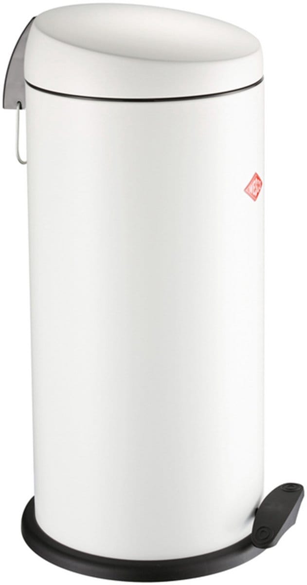 WESCO Capboy Maxi Prullenbak | Pedaalemmer | 22 Liter | Metaal - Mat wit | Afvalemmer - Made in Germany