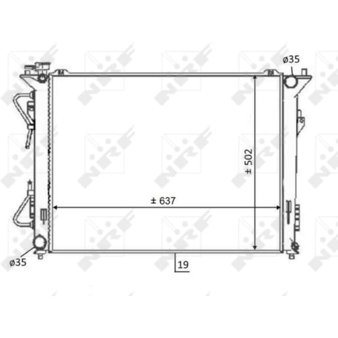 Radiator, motorkoeling NRF 59064