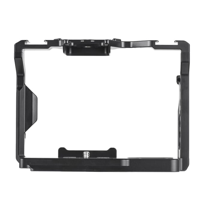 Andoer Camera Kooi Aluminium Legering Camera Video Kooi met Dubbele Koude Schoen Mount Talrijke 1/4 Inch zwart
