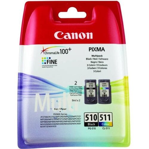 Canon Inktcartridge PG-510 / CL-511 Zwart + 3 kleuren Multipack