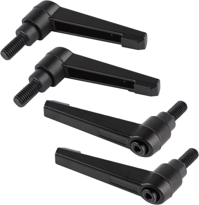 Dailygoods - Set van 4 Verstelbare Klemhendels M8-16 mm, Carbon Staal
