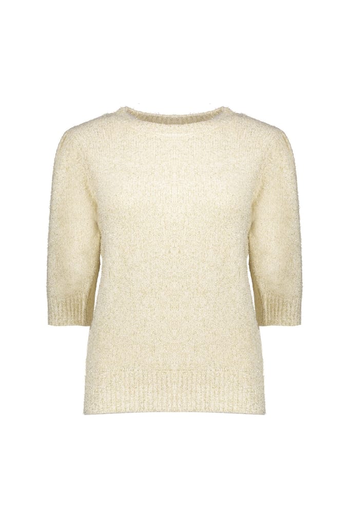 Geisha Pullover Lurex Off-white/gold Maat: M | Sweaters Outlet | Dames | Wit