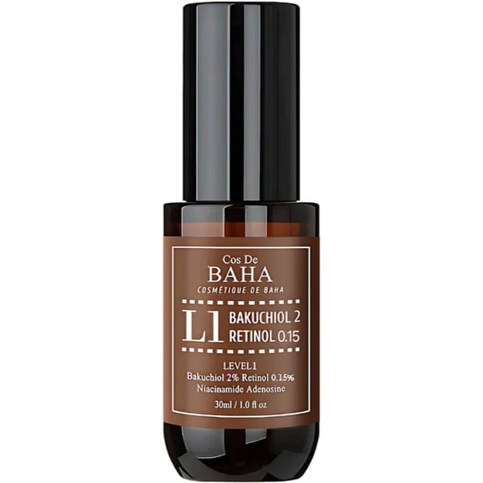 L1, Bakuchiol 2 Retinol 0.15 Serum, 30 ml(1 fl oz) black