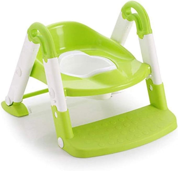 Kinder Toilet - Baby Potty - Zindelijkheidstraining - Verstelbare Voetsteun - 1-7 Jaar - Wit