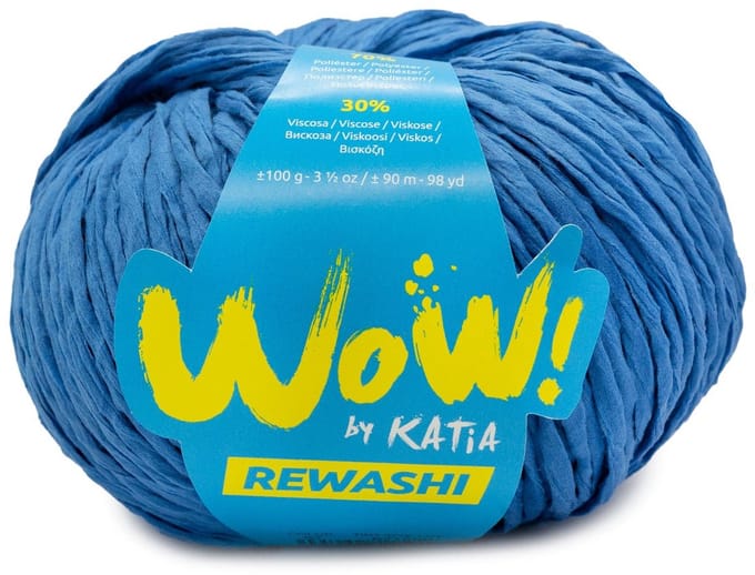 Katia WOW Rewashi - 67 blauw - Lintgaren met Twist