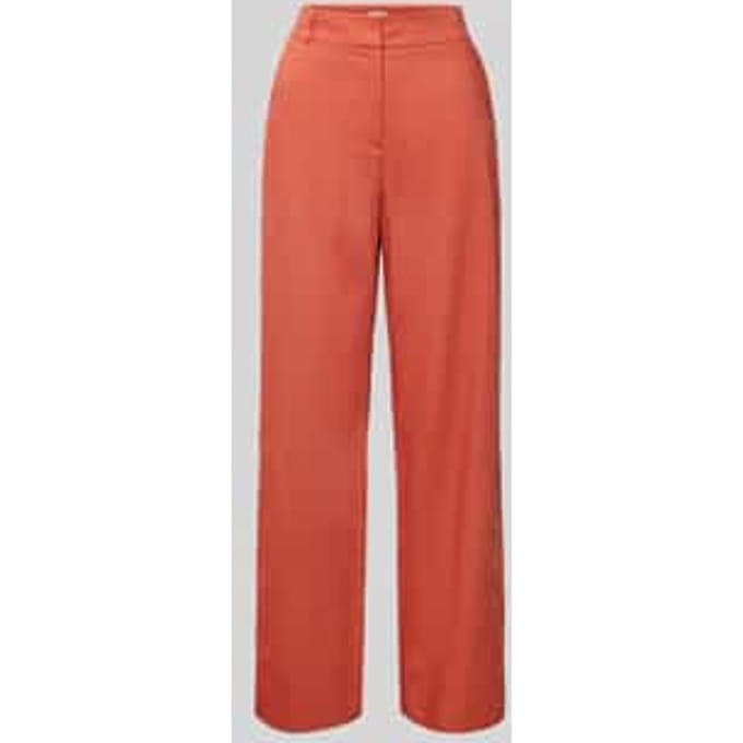 Straight leg stoffen broek met steekzakken
