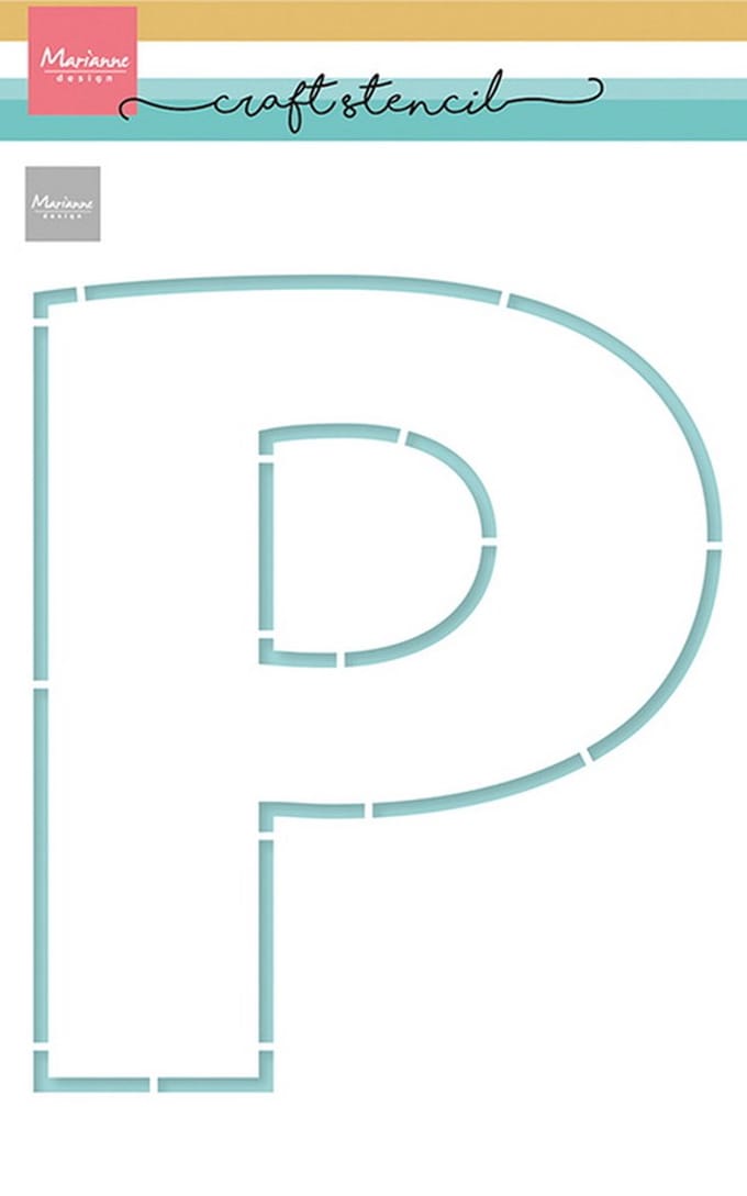 Marianne D Craft Stencil - P-Letter PS8148 210x149 mm (11-23)