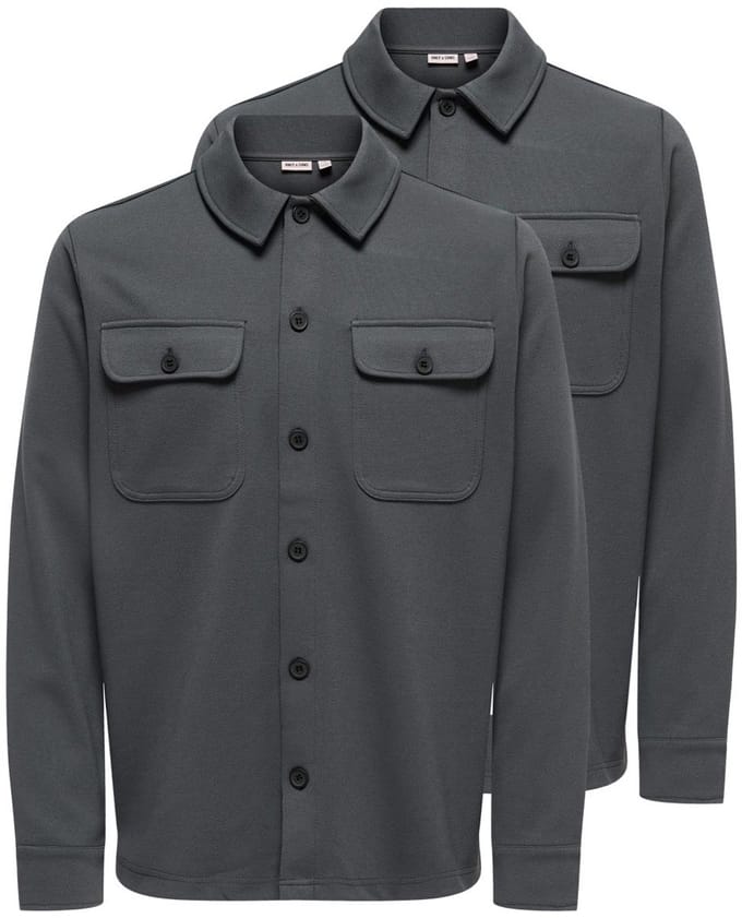 Only & Sons Heren Overhemd jas / overshirt 2 pack Newkodyl