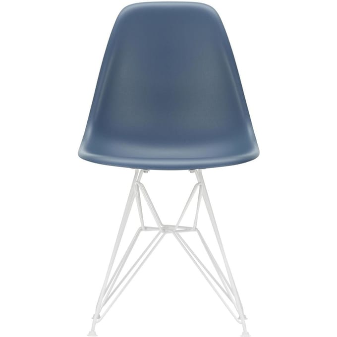 Vitra DSR Eames Plastic Side Chair - zeeblauw RE - wit - zeeblauw RE