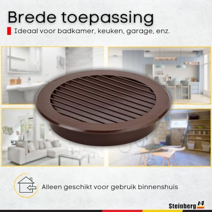 Rond Ventilatierooster Ø 125 mm van Kunststof voor Efficiënte Ventilatie
