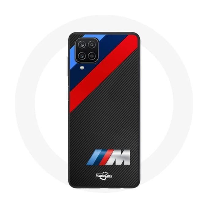 Coque - Maniacase - Samsung Galaxy A12 - BMW M Logo - Carbone - Protection rigide