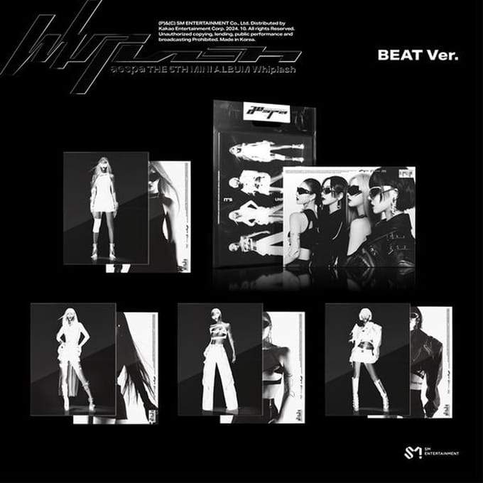Selecteer POB BEAT Versie AESPA 5e Mini Album Whiplash No POB Random gray