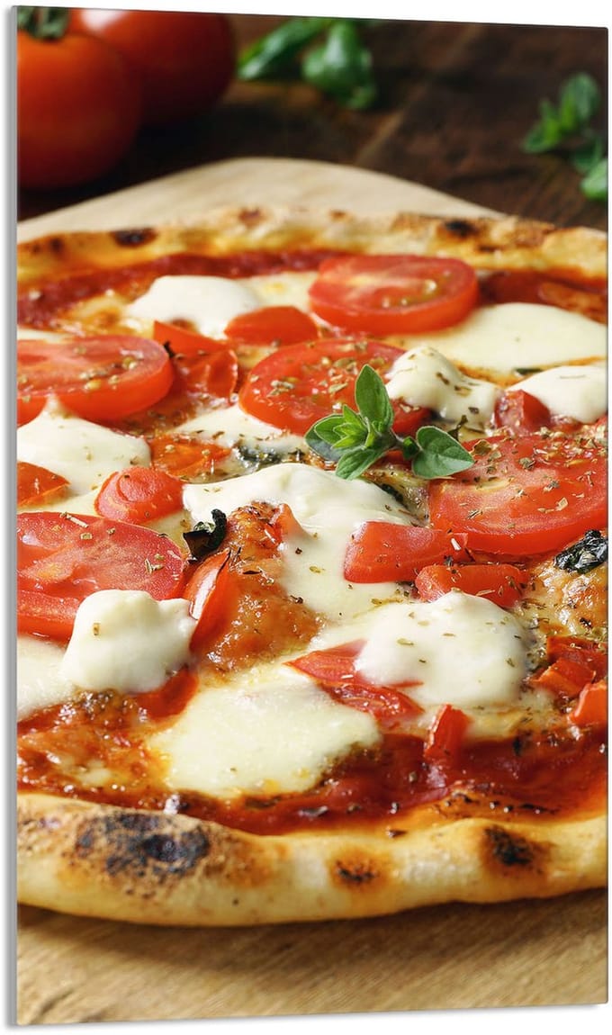 TMK ArtDeko Serie - Glas Snijplank - 30x52 cm - Pizza - Hardglas