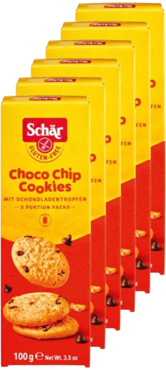 Schär | Glutenvrij | Choco Chip Cookies | 6 stuks | 6 x 100 g