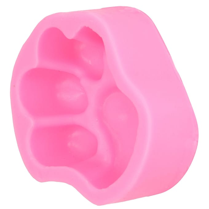 Moule en Silicone Flexible Doux Réutilisable Forme Patte Chat Chien Moule Décoration Outil de Cuisson pour Gâteau DIY pink