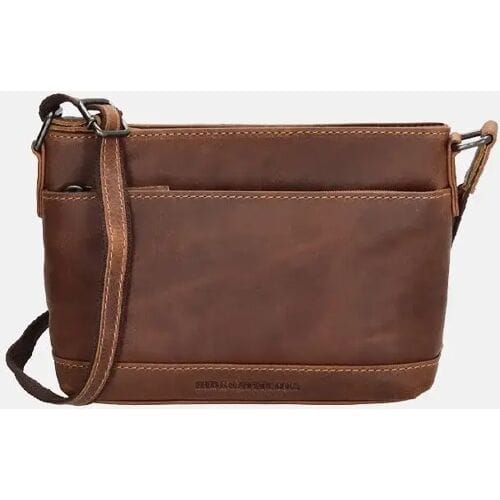 Hide & Stitches Japura Crossbody Schoudertas - 100% Leer - Leren Dames Tas - Cognac