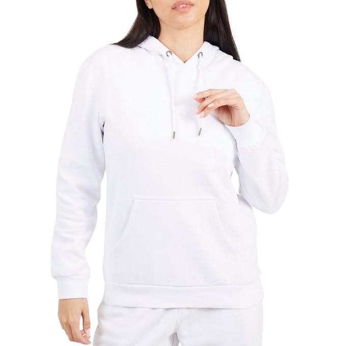 Brave Soul Dames/Dames Trekkoordhoodie (Wit)