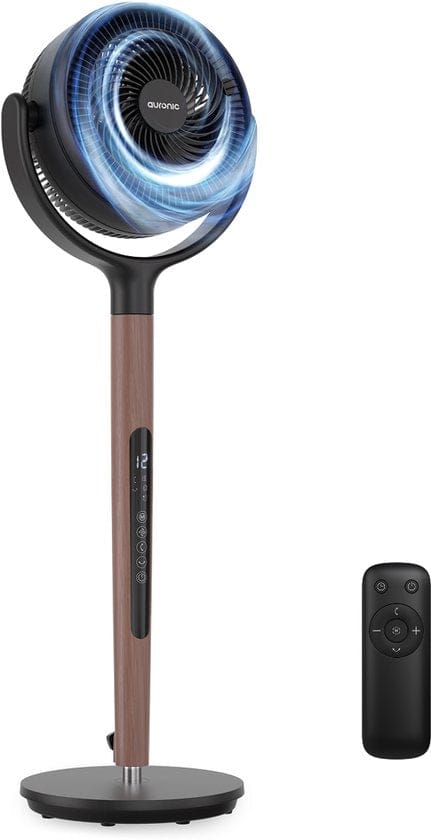 Auronic Statiefventilator - Houtlook - 12 Standen - Timer - Afstandsbediening