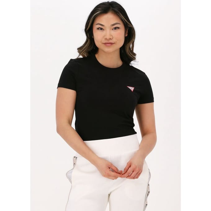 Guess - maat L - Mini Triangle Cn Tops & T-shirts - Zwart