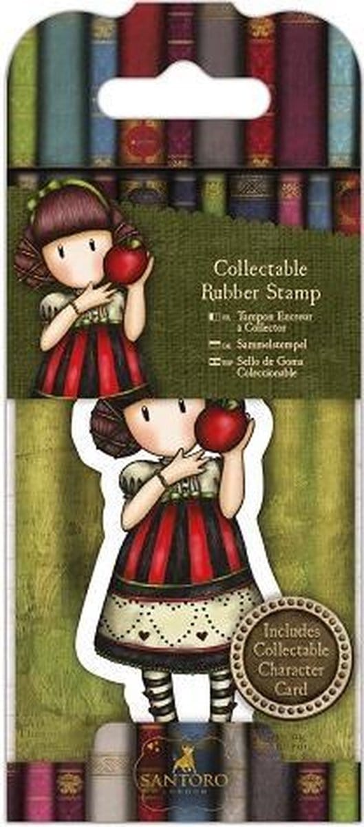 Gorjuss: Collectable Mini Rubber Stamp - Santoro - No. 37 Dear Apple (GOR 907417)