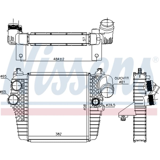 Intercooler NISSENS 961204