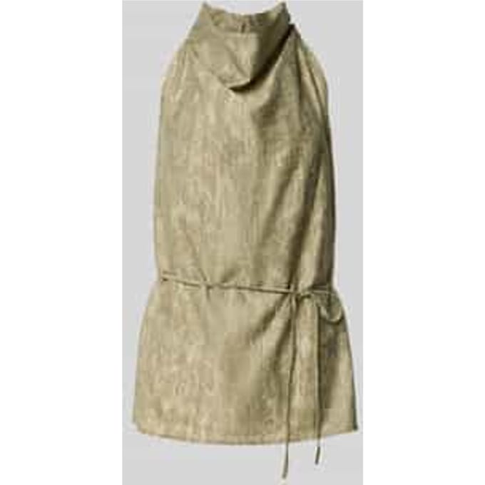 Top met halter van blouse met strikceintuur