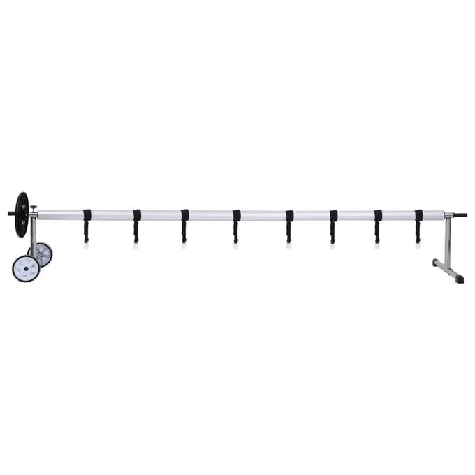 vidaXL Zwembadhoesroller met roestvrijstalen frame