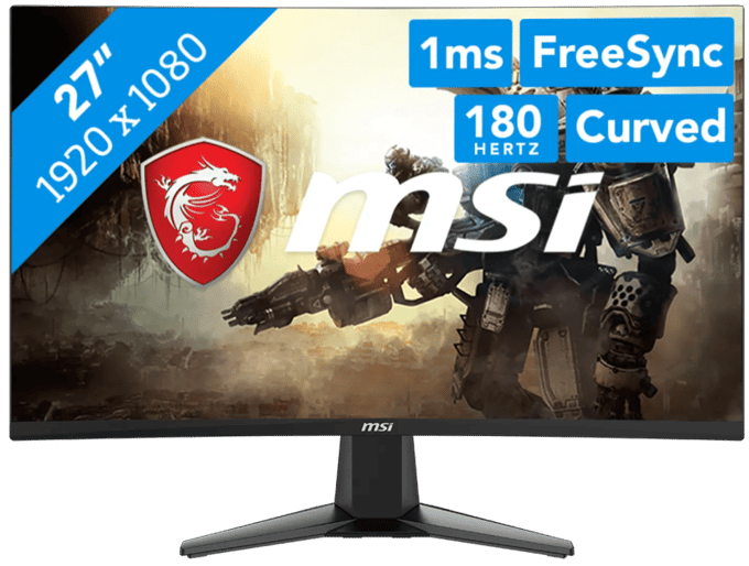 MSI MAG 27C6F computermonitor 68,6 cm (27") 1920 x 1080 pixels Full HD LCD zwart