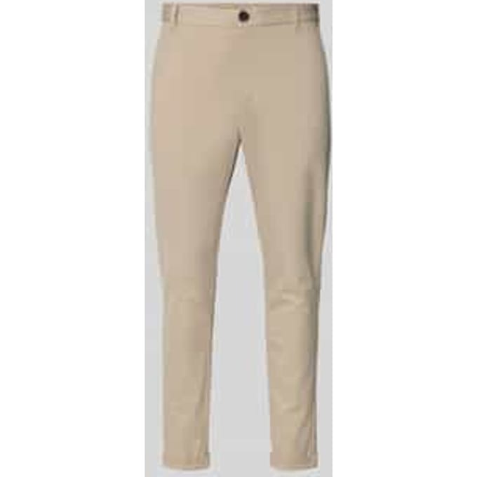 Slim fit stoffen broek met omgeslagen broekspijpen