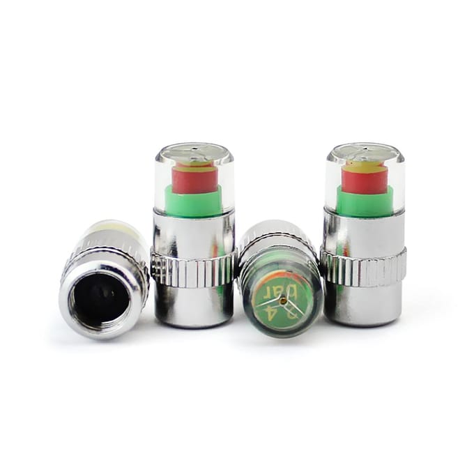 4 stks/partij Bandenspanning Monitor Manometer Cap Sensor Indicator Alert Monitoring Tools Kit white