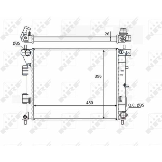 Radiator, motorkoeling NRF 58522