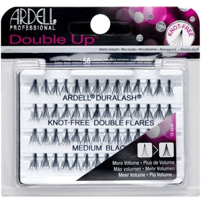 Ardell Double Up Knot Free Double Flares Short Medium Black 56 st