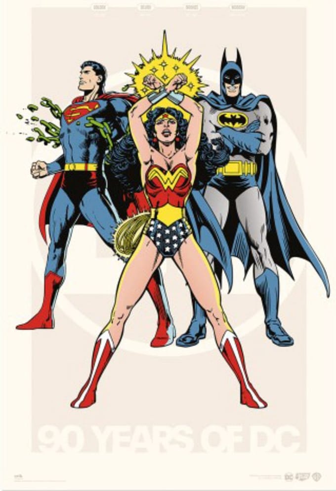 Poster DC Comics - 90th Anniversary 61x91,5cm
