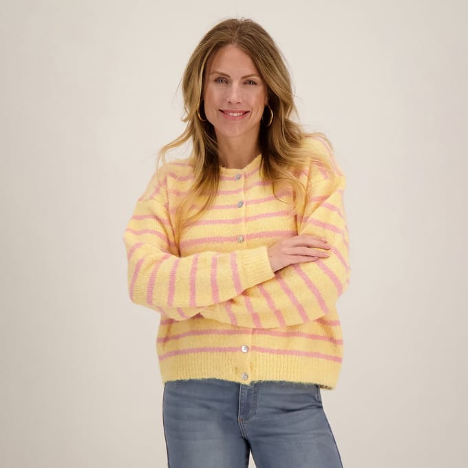 Je m'appelle Dames Vest - Geel - Maat S/M/L