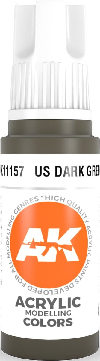 US Dark Green Acrylic Modelling Color - 17ml - AK-11157
