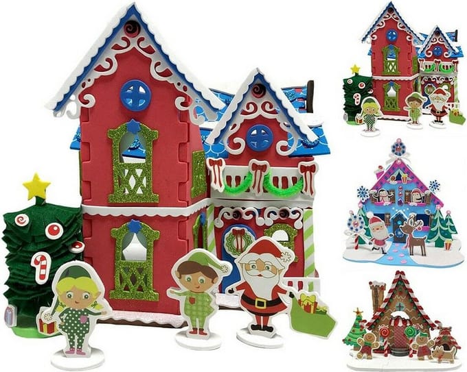 Kerstversiering Handwerk Scène Huis