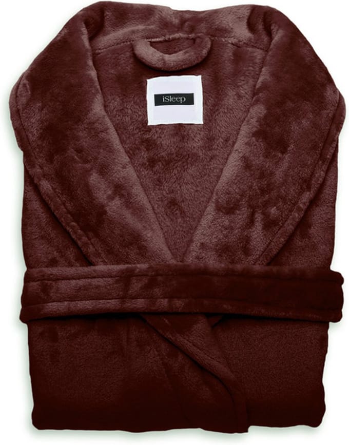 iSleep Cara Badjas Lang - Maat M - Bordeaux rood