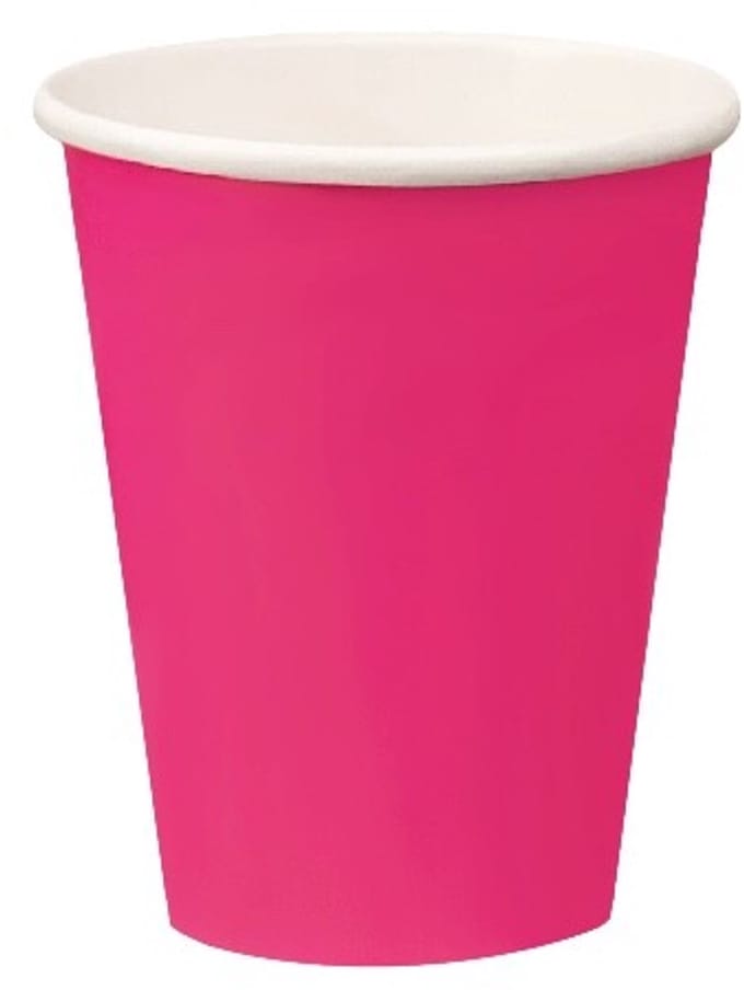 Daily Style – Kartonnen Bekers – Fuchsia – 20 stuks