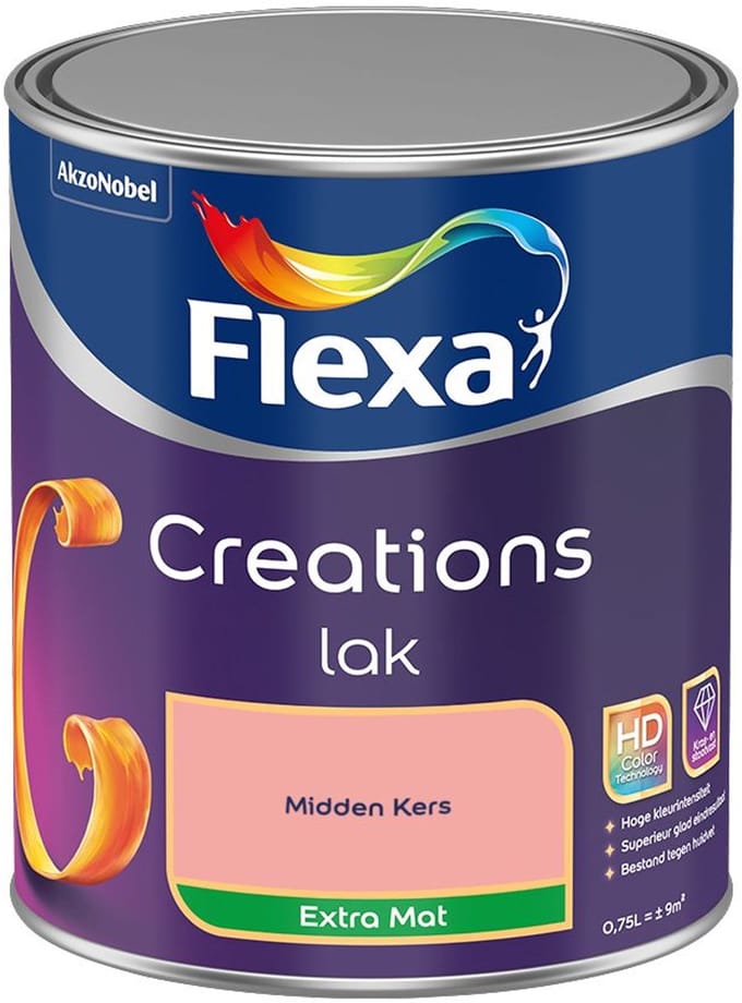 Flexa - Creations Lak Extra Mat - Midden Kers - Mengverf - 750 Ml