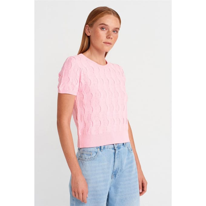 Gestreepte Ribcrop Blouse